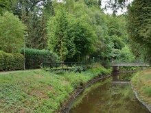 Die Wörpe bei Murkens Hof in Lilienthal hat den Charakter eines Kanals. Foto: Joachim Looks ©